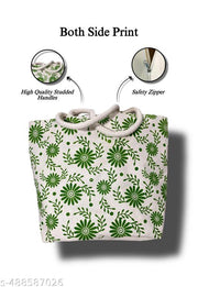 Stylish Yellow Floral Canvas Bag with Studded Handles & Coin Pocket - Affordable and Trendy