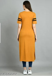01 PRINTED KURTI YELLOW