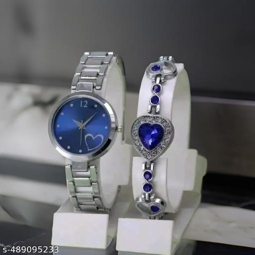 Classic Silver Round Dial Women's Watch