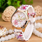 Flower Round Dial Analog Wrist Watch For  Women and Girls Pack of 2 Watch
