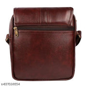 Messenger Sling Bag for Men | Synthetic Leather Executive Crossbody Bag | Travel Sling Bag, Adjustable Shoulder Strap