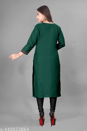 Desigener Kurti New Collection Cotton Blend Stylish New Trendy Embroidered Pattern Casual Kurta for Girls & Women