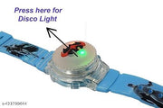 Dreamy Soft Rubber Silicone Light with Spinner Cartoon Cap Cover Digital Kids Watch Non Breakable Wrist Watch - Pack of 1 Watch (Btmn Turquoise)