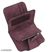 Frackson Purple Special Women's Small Purse Wallet Female Hand wallet Women/ Ladies/ Girls Wallets Card Holder  3 Pocket 1 Long 1 Zipper (Chain) pocket inside in middle and 1 small pocket