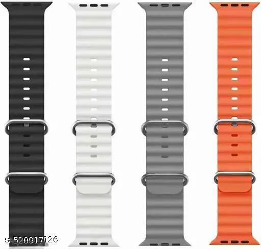ULTRA WATCH STRAP(BLACK WHITE GREY & ORANGE )