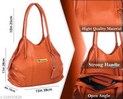 Women Tan Shoulder Bag latest trendy handbags for girls daily use shoulder bag for women pu leather ladies bag