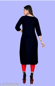 Women's Stylish Kurti – 3/4 Sleeve Crepe Kurta