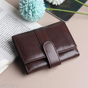 WALLETIN Envelope Closer Vegan Leather Wallet for Women I 3 Compartments I 2 Card Slots & Zipper Pocket I 1 Id Card Slots & Secret Compartment