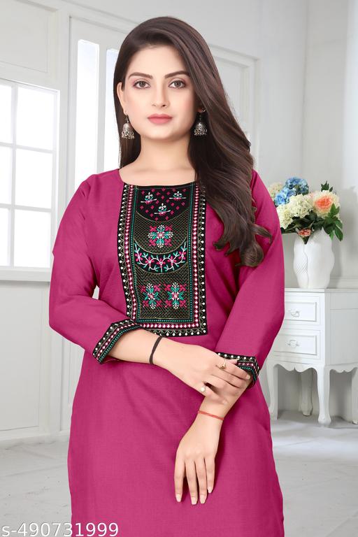 DESIGENER KURTI NEW COLLECTION COTTON BLEND STYLISH NEW TRENDY…