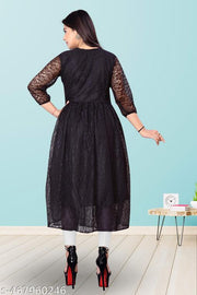 Elegant Stylish Net Gown for Women with Front Show Buttons | Perfect for Festive & Party