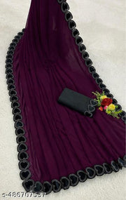DILWALE GEORGETTE SAREE FABRIC IS VERY