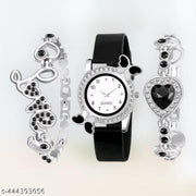 NEW FANCY Bf DESIGN ANALOG WATCH & BRACELET FOR WOMEN & GIRLS