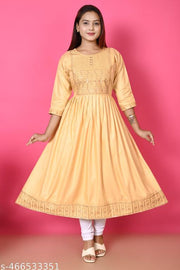 Urban Butterfly's Women stylish and trendy ethnic cotton embroidered kurti for women