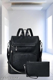 Bohobuzz Backpack Purse for Women Convertible Travel Vintage PU Leather Bag(Backpack,bag,backpack for women women bag fashion,stylish)