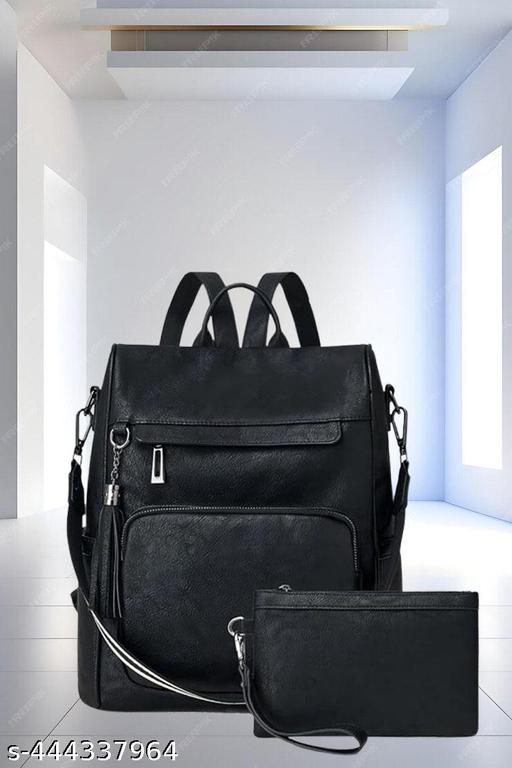 Bohobuzz Backpack Purse for Women Convertible Travel Vintage PU Leather Bag(Backpack,bag,backpack for women women bag fashion,stylish)