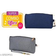 2 pcs Combo set Clutch Chamki - Blue Grey