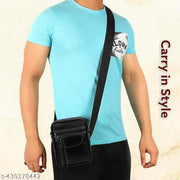 Messenger small sling bag for men women office use persnol casual with adjustable Strap
