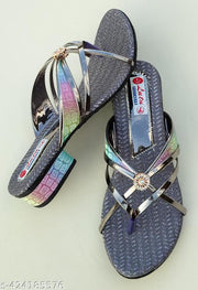 Name : stylish flat slipper Name: stylish flat slipper  Material: EVA Sone Material: Pvc Patterm solid Fastening  & Back Detail: Ankle Loop Net Quantity (N):1 Sizes: IND-4, IND-5, IND-6, IND-7, IND-8, IND-9 Country of Origin: