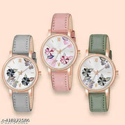 New Trendy Flower Dial Women Analog Watches combo Pack Of 6