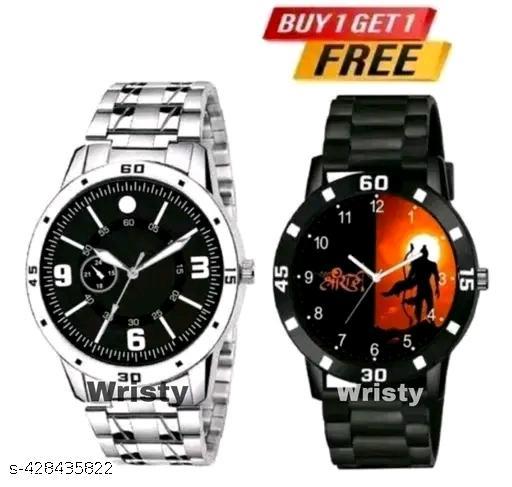 Rishtey Men style Boys Hand Watch Classy Men Analog Casual Silver Stainless Steel Analog Watch