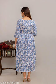 Trendy Rayon Floral Printed Anarkali Kurti/Kurta