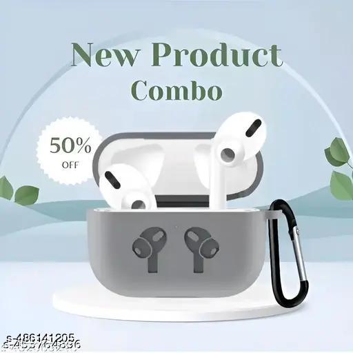 Stylish True Wireless Bluetooth Headphones Earbuds TWS With Trending Case Cover Wireless Bluetooth Headphones & Earphones Touch Sensor V5.1 With HD Mic And Active Noisz Cancellation Supported All Android & IOS Devices Bluetooth Headset (BT+ Grey Cover)