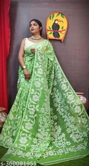 Best Quality Floral Desine Soft Dhakai Jamdani Saree