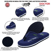DOCTOR EXTRA SOFT D-32-Navy Men's Orthopaedic Diabetic Comfort Daily Use Slippers & Flipflops