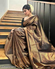 Latest Traditional Banarasi Silk Saree WITH Blouse piece