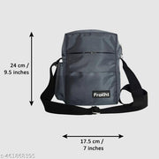 10 inchs Polyester Crossbody Side Bag for Tablet and Daily Use, Water-Resistant | Stylish Small Multi-Pocket Sling Cross Body Travel Office Business Messenger One Side Bag for Men & Women