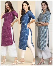 Latest 2024 New KURTIS FOR WOMEN (Pack of 3)