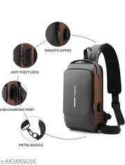 Sling Bag for Men & Women – Waterproof Anti-Theft Crossbody Backpack with USB Charging Port | Shoulder Bag for Travel, Outdoor, and Daily Use