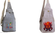 Unisex Hemp Crossbody Bag, 14" H x 7.5" W, Eco-Friendly for Men & Women