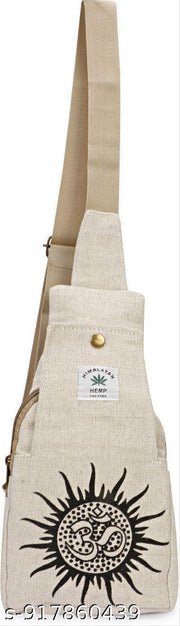 Girls and Womens Multicolor Hemp Round Sling Bag