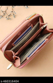 Women Stylish PU Leather Mobile Cell Phone Holder Pocket Purse Wallet Bag Pouch with Zipper Sling Bag Mini Shoulder Bags