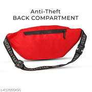 Men's red Waist Bag | Men's Casual Waist Bag | Unisex Waist Bag | Waist Pouch for Hiking, Travel, Camping, Running, Sports Outdoors