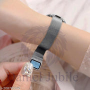 Magnetic Chain magnet strap mash Watch Women watch Classy Heart Butterfly watch Black Girls Unique watch Women chain birthday gift Watch Analog Black watch hand watch new beautiful Girls Watch