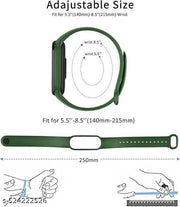 Silicone Watch Band for Mi Band 5, Mi Band 6 Waterproof, Durable, Comfortable, Sporty Strap Replacement Lightweight Pack of-4-Black,Navy,Grey,Wine