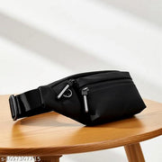 Waist Bag Men & Women Side Pouch for Travel & Sports Waterproof Adjustable Strap Waist Bag  (Black)