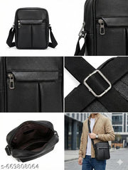 Crossbody Sling Bags || Stylish Shoulder Men & Women Cross Body Bag || Office Business Messenger Bag Water Resistant for Men and Women || (Pack of 1) || Black Colour