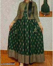 Rayon Anarkali Kurta with Jacket