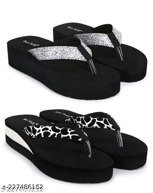Two Soft Comfortable & Stylish Women's Daily Use Slipper/Flipflop for Women & Girls Combo of 2