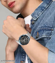Stylish Men Analog Watch | Stainless Steel Strap | Party & Daily Wear