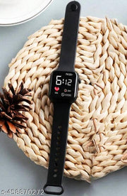Trendy Black Colour Small Led Light Digital Watch for Unisex Kids Boys n Girls