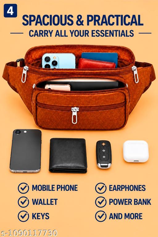 Men’s Premium Multi-Pocket Waist Bag | Crossbody Belt Bag | Travel & Daily Use