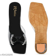 College Girls Heels Sandals | Womens Transparant Heel Slipper | Women Block Heel Sandal | Sandal for Women | Casual Heel Sandal | Women Slipper