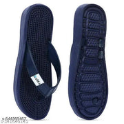 G plus comfortable daily  use  acupressure men's slippers/ ortho slippers for men's/ daily use chappal (Navy Blue)