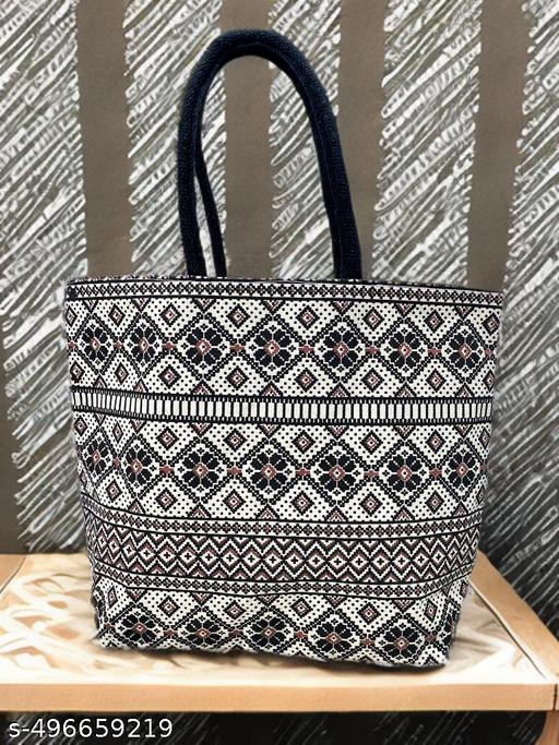 Elegant Floral Canvas Shopping Bag