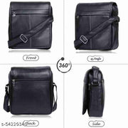 ZURBAA Sling Messanger Bag Men & Women's_Boys & Girl's Office School College Bag & Backpack_ W D Types _ Pack of 1_Black.