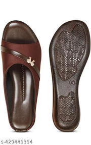 Flat Sandals and Brown Slipper for Women , Women's Fashion Sandal Faux Leather, Comfortable & Stylish Wedges Ideal for Casual & Formal Occasions, Comfortable Lycra Slippers For Women, Flats for Women Stylish Latest Girls Sandals